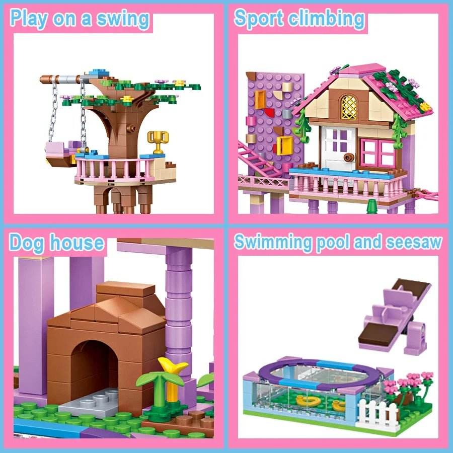 Girls' Treehouse Building Blocks | Friends Bricks Toy Gift - Little Fashion