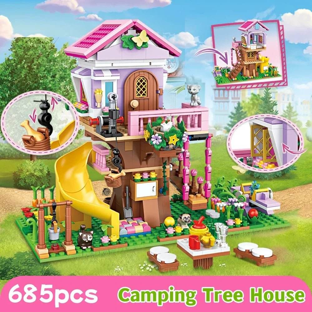 Girls' Treehouse Building Blocks | Friends Bricks Toy Gift - Little Fashion