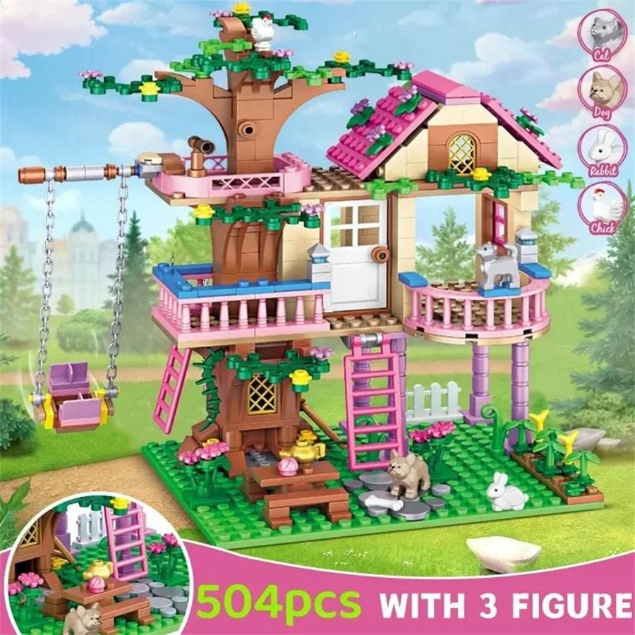 Girls' Treehouse Building Blocks | Friends Bricks Toy Gift - Little Fashion