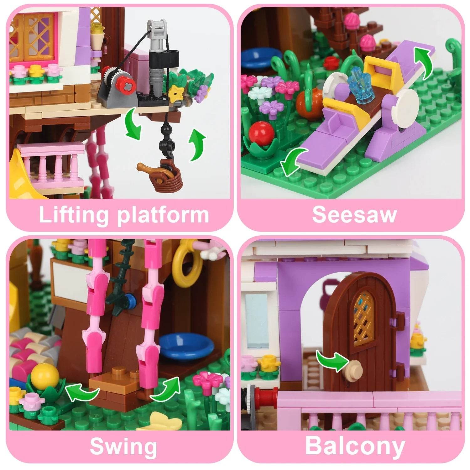 Girls' Treehouse Building Blocks | Friends Bricks Toy Gift - Little Fashion