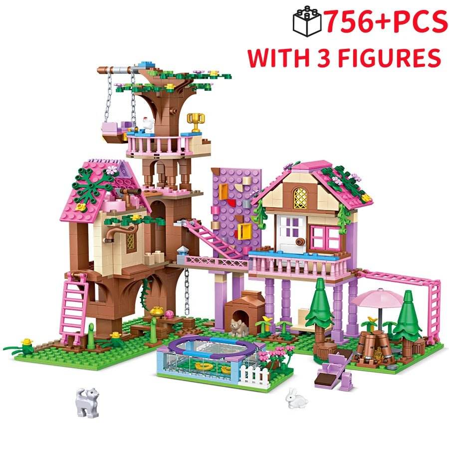 Girls' Treehouse Building Blocks | Friends Bricks Toy Gift - Little Fashion