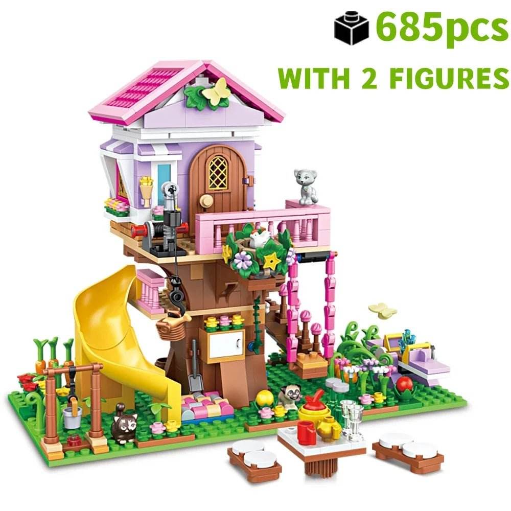 Girls' Treehouse Building Blocks | Friends Bricks Toy Gift - Little Fashion