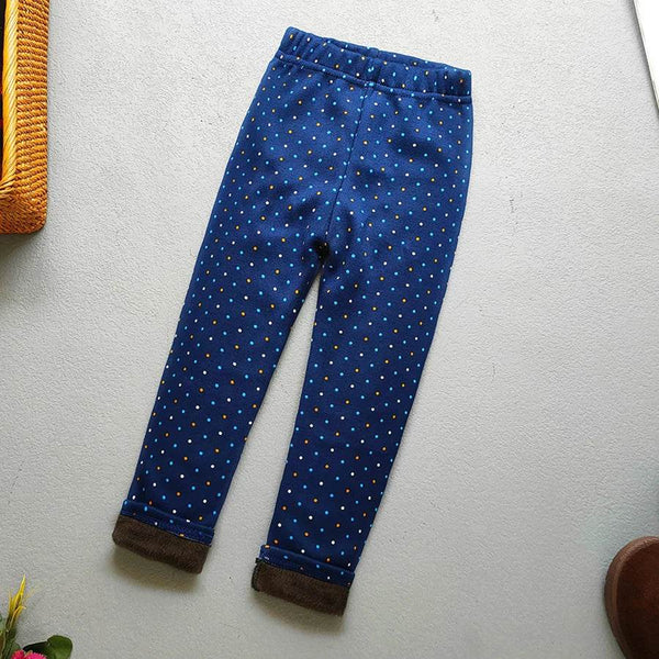 Girls Winter Floral Leggings – Warm Toddler Pants - Little Fashion