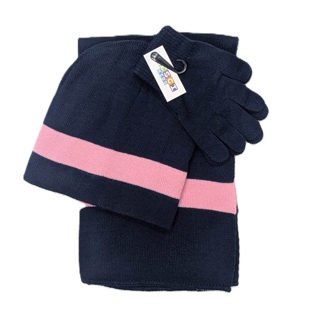 Girls' Winter Set: Hat, Scarf & Gloves (7-13 Yrs) - Little Fashion