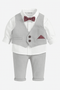 Gray & White 4-Piece Boy's Tuxedo Outfit - Little Fashion