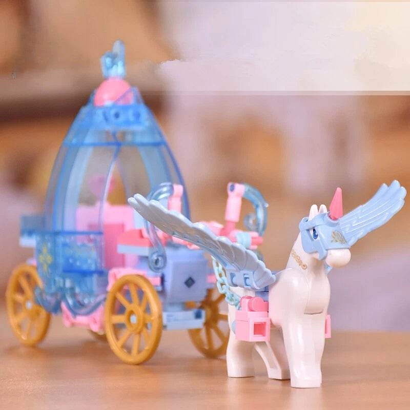 Ice & Snow Horse Carriage Building Set - Little Fashion