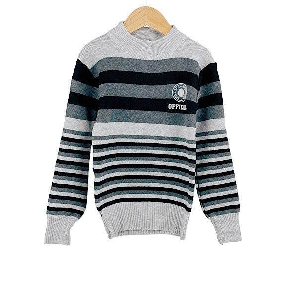 Striped 3-Color Kid's Jumper For Winter - Little Fashion