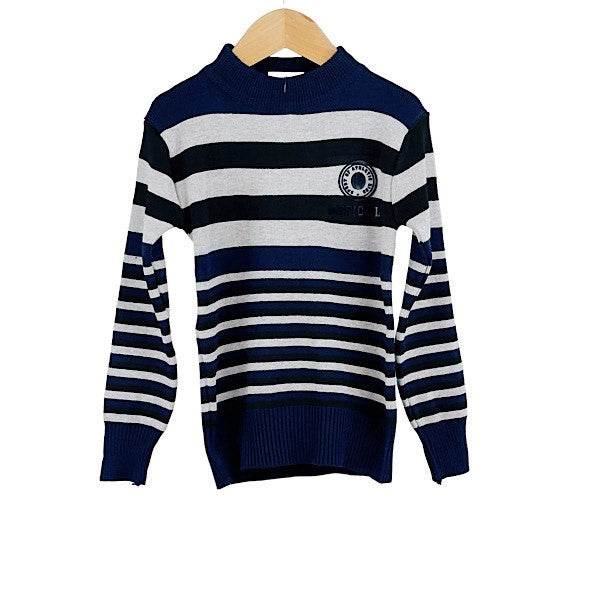 Striped 3-Color Kid's Jumper For Winter - Little Fashion