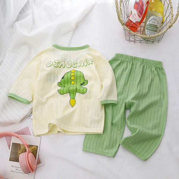 Kids Cotton Pajama Set – Cartoon Sleepwear - Little Fashion