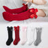 Kids' Knee-High Winter Socks: 5-Pack, Bow & Stripe - Little Fashion