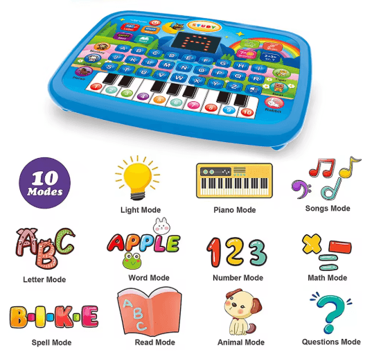 Kids' Learning Tablet Toy: Math, Music & ABCs - Little Fashion