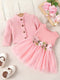 Kids Pink Mesh Vest Dress 2-Piece Set - Little Fashion