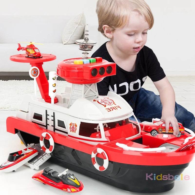 Kids Simulation Toy Boat Track & Car Parking - Little Fashion