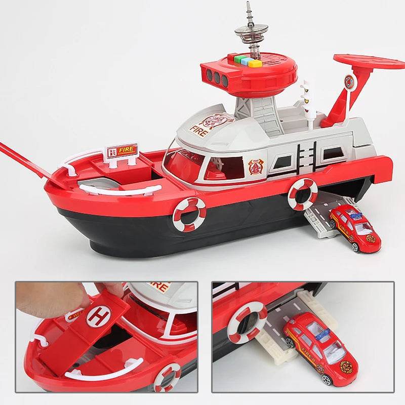 Kids Simulation Toy Boat Track & Car Parking - Little Fashion