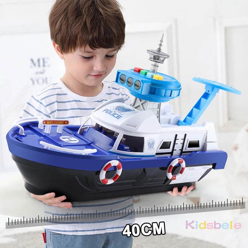 Kids Simulation Toy Boat Track & Car Parking - Little Fashion