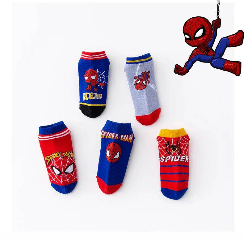 Kids Spiderman Socks Gift 3-5Y (5 Pairs) - Little Fashion