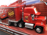 Red toy truck with 'Rust-E-Z' branding on a red background