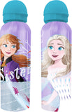 Two water bottles with Disney Frozen characters on a white background
