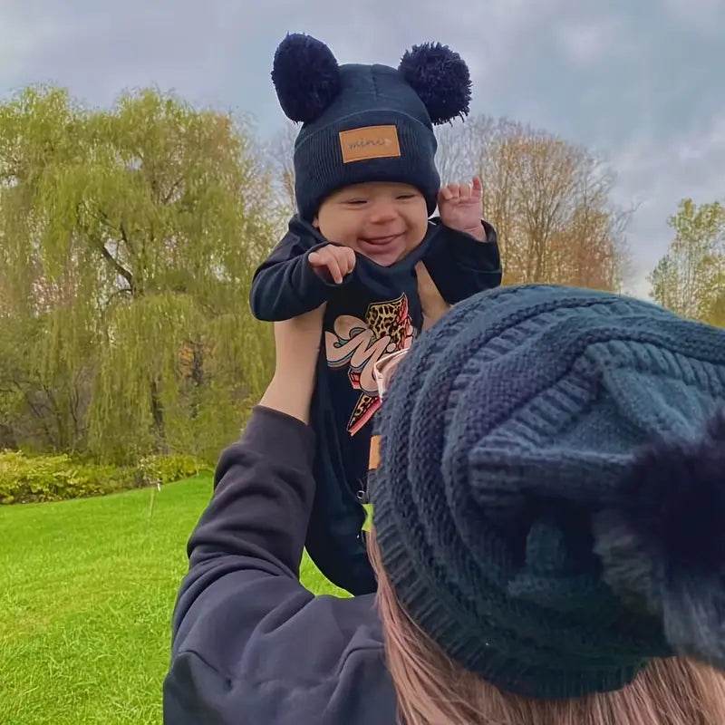 Knitted Heart Baby Beanie for 0-3 Years Old Girls - Little Fashion