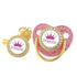 Luxury Crown Pacifier Set & Clip: Baby Shower Gift | Newborn Baby Gift (BPA Free) - Little Fashion