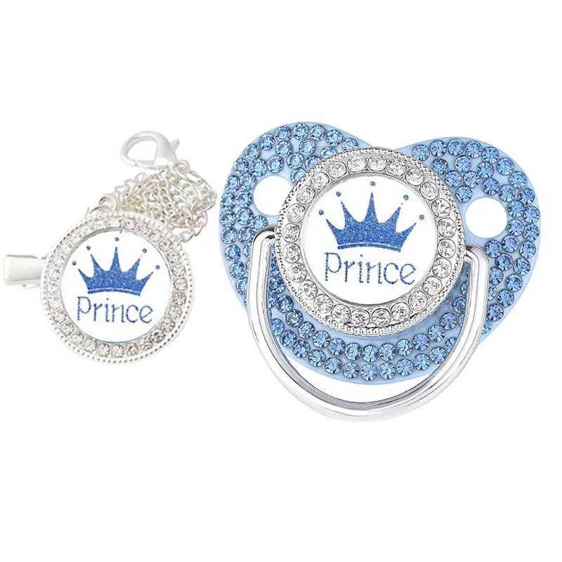 Luxury Crown Pacifier Set & Clip: Baby Shower Gift | Newborn Baby Gift (BPA Free) - Little Fashion