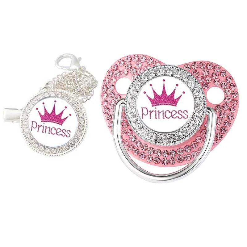 Luxury Crown Pacifier Set & Clip: Baby Shower Gift | Newborn Baby Gift (BPA Free) - Little Fashion