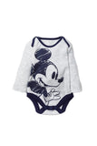 Baby onesie with cartoon character design on a white background