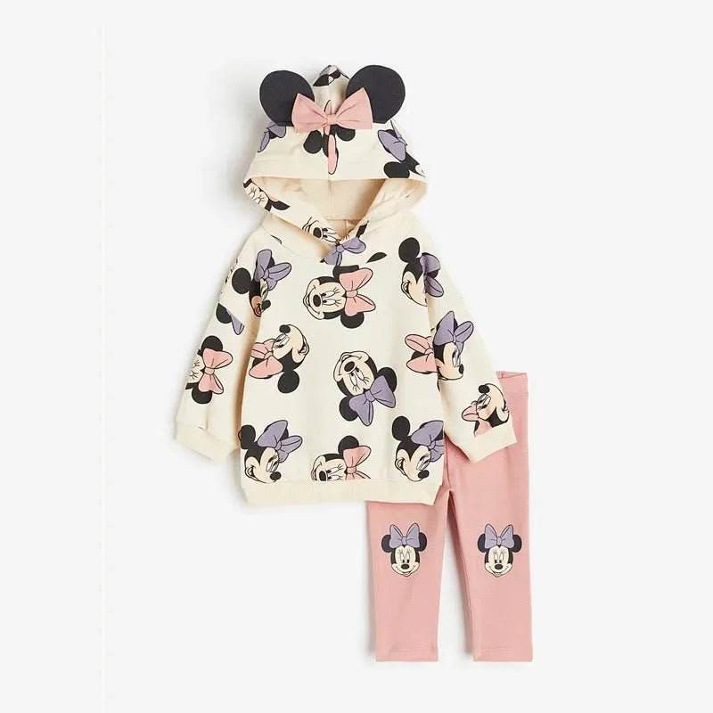 Mickey Mouse Kids' Pullover Hooded Sweatshirt Set - Little Fashion