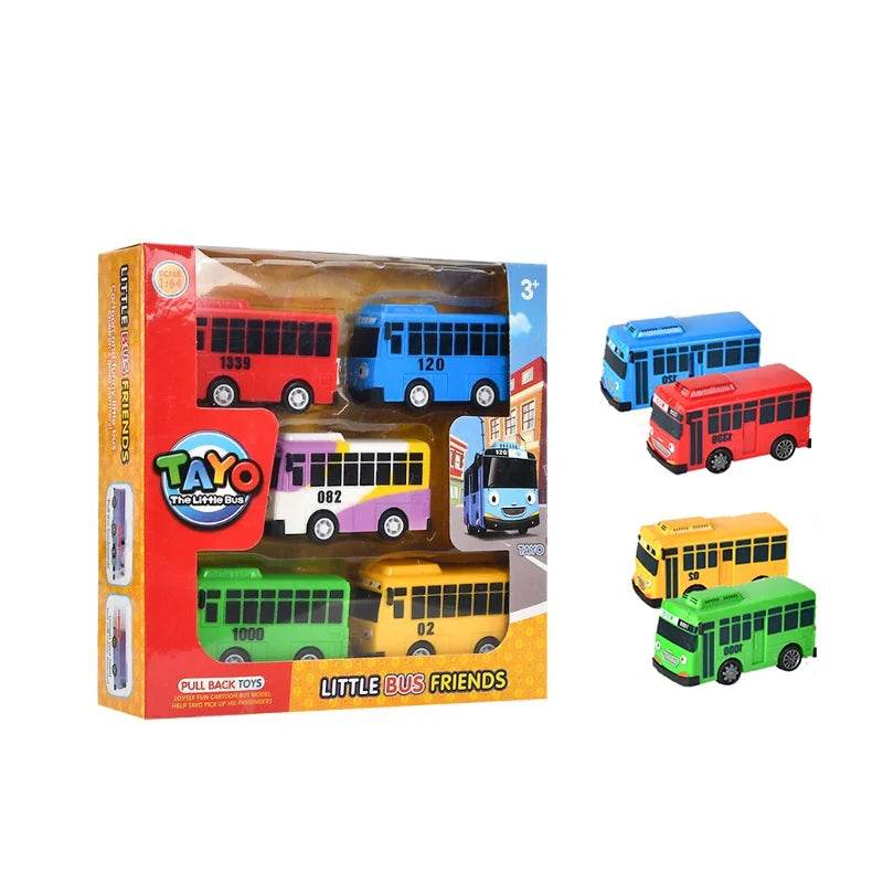 Mini School Bus Toy - Kids Sliding Plastic Bus - Little Fashion