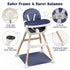 Modern Portable High Chair, Adjustable, Detachable Tray - Little Fashion