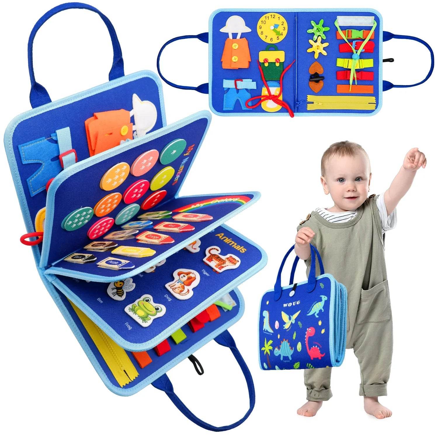 Montessori Busy Board Toy for Toddlers – Travel Fun - Little Fashion