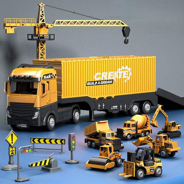 Multi-Function Engineering Vehicle Toy, Kids Puzzle - Little Fashion