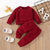Newborn Baby 2PC Solid Top + Pants Set - Little Fashion