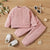 Newborn Baby 2PC Solid Top + Pants Set - Little Fashion