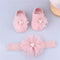Pearl Bow Baby Headband & Non-Slip Socks Set - Little Fashion