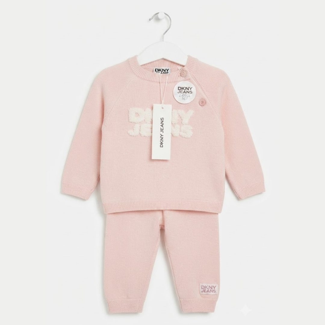Baby DKNY Knitted Set 2 Piece Cotton 0-9M