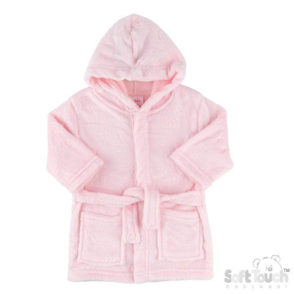 Pink Hooded Robe for Infants (0-6M) - Little Fashion