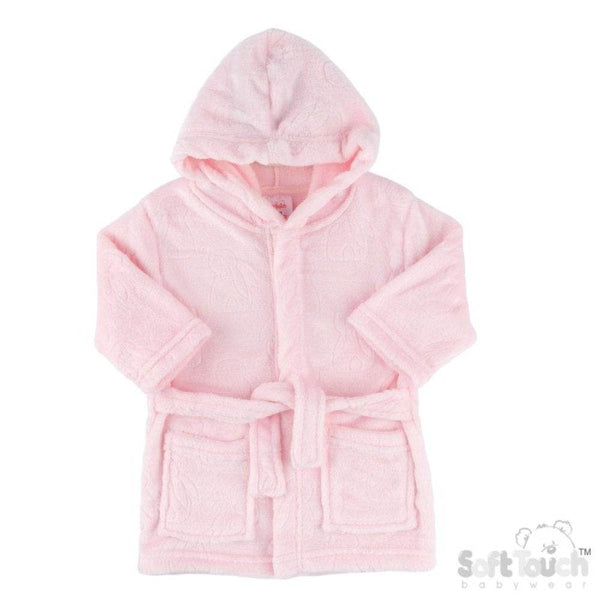 Pink Hooded Robe for Infants (0-6M) - Little Fashion