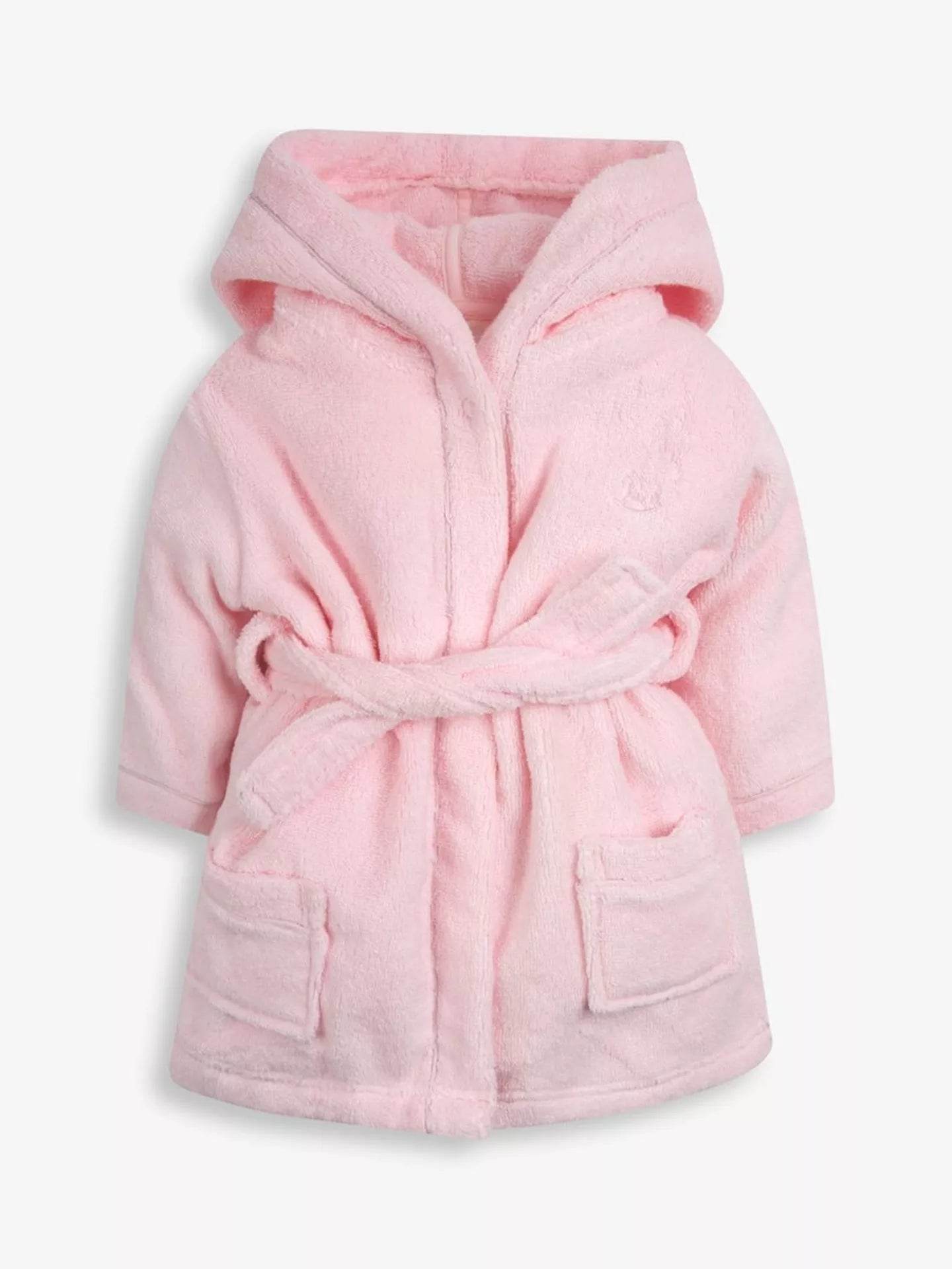 Pink Hooded Robe for Infants (0-6M) - Little Fashion