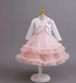 Pink Satin Floral Princess Dress – Party Wear - Little Fashion