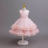 Pink Satin Floral Princess Dress – Party Wear - Little Fashion