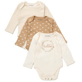 Baby Girls' 3-Pack Organic Cotton Bodysuits (0-6months) (A) - Little Fashion