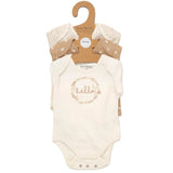 Baby Girls' 3-Pack Organic Cotton Bodysuits (0-6months) (A) - Little Fashion