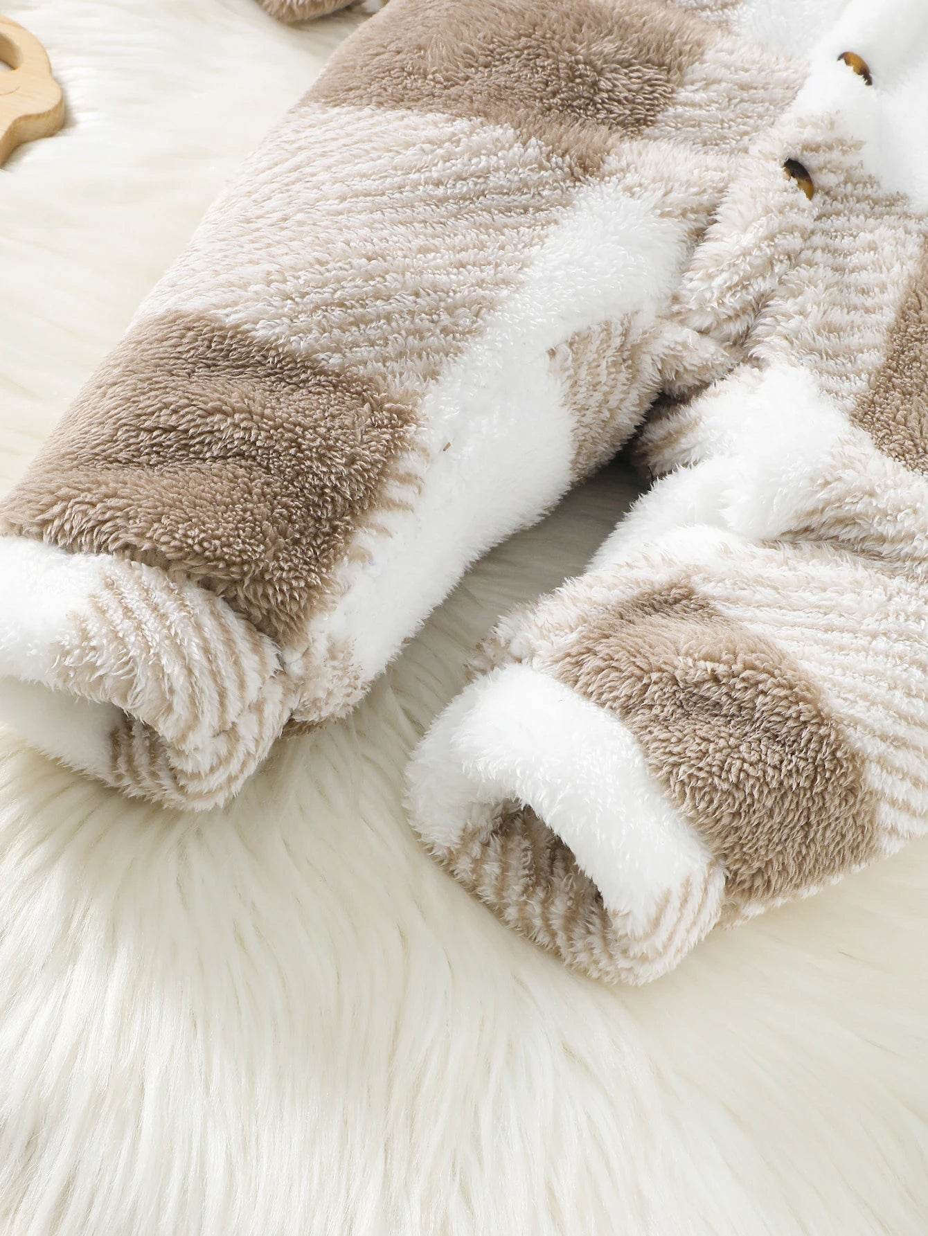 Plaid Baby Romper Hooded Warm Jumpsuit (3-24M) - Little Fashion