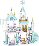 Toy castle set with detailed architecture and decorative elements on a white background