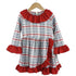 Red Plaid Christmas Dress for Girls - Little Fashion