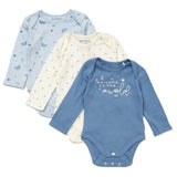 Baby Girls' 3-Pack Organic Cotton Bodysuits (0-6months) (B) - Little Fashion