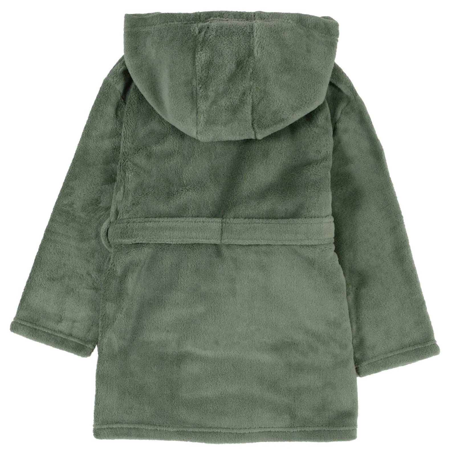 Sage Green Embossed Hooded Robe (0-6M) - Little Fashion