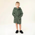 Sage Green Embossed Hooded Robe (0-6M) - Little Fashion