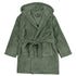Sage Green Embossed Hooded Robe (0-6M) - Little Fashion